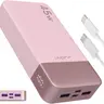 20000mAh Portable Charger Power Bank, 45W Fast Charging Mobile Phone Accessories with Built-in Cable & LED Display, 2-in-1 Charger for iPhone, Samsung, Android Smartphones & Devices, Travel Stuff Back to School Essential