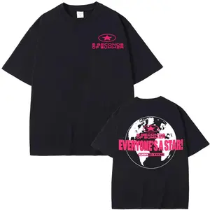 5 Seconds of Summer "Everyone's A Star" World Tour Graphic T-Shirt - 100% Cotton Short Sleeve Aesthetic Classic Menswear Print Sports Top, Cargo-Inspired Hip Hop Streetwear