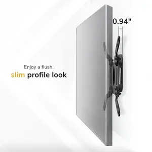 Mount-It! Low Profile TV Wall Mount for 13–50 Inch TVs, Ultra Slim Fixed TV Mount 0.94" from Wall, VESA 75x75–200x200, Holds 66 lbs