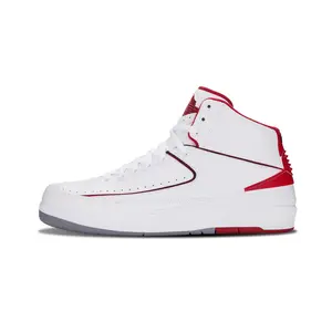 Air Jordan 2 Retro Sports Footwear - "White/Varsity Red" Style, 385475 102 Model