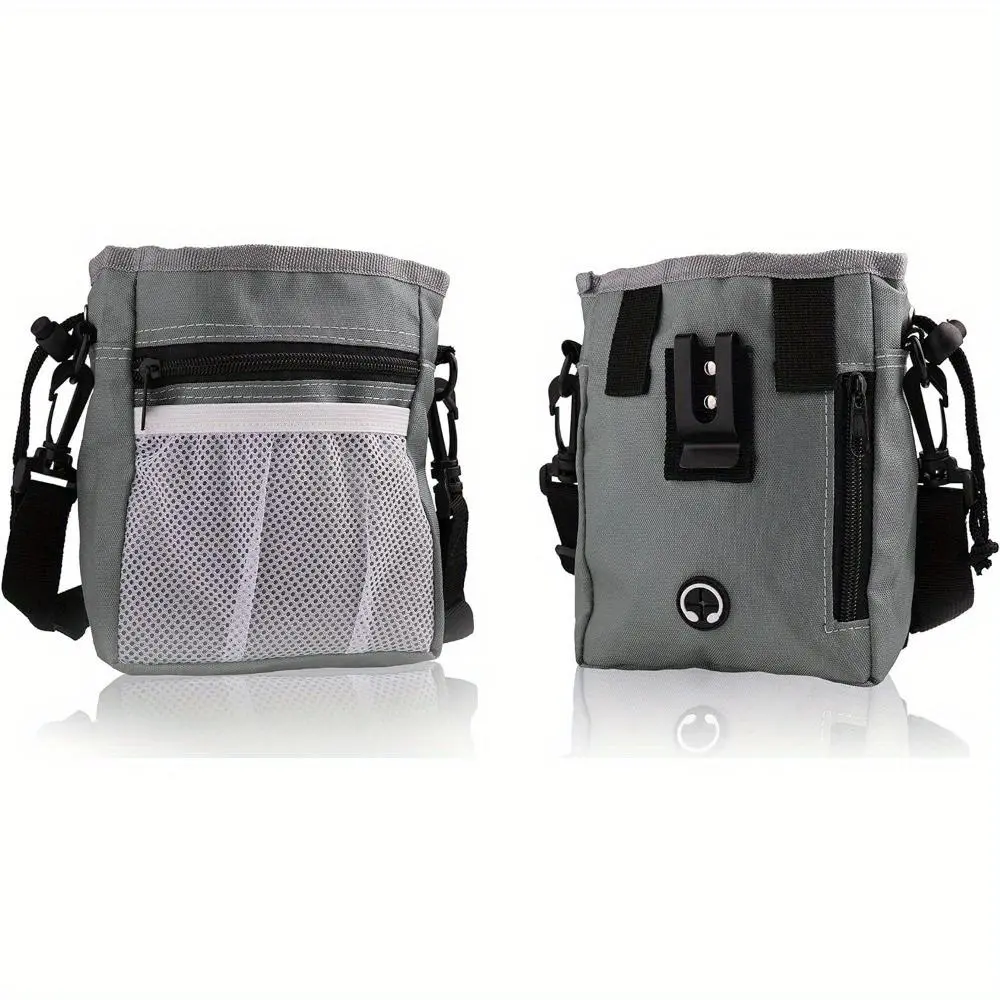 Dog Treat Training Pouch - Training Aid, Training Gear - Treat Bag for Kibble, Food, Toys, - Holder for Small, Medium & Large Dogs & Puppies with Multiple Ways to Wear, Large Capacity Dog Training Kit with Adjustable Waist Belt/Shoulder Strap for Walking