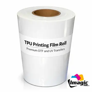 3D Siliconized Printing Film – White Opaque TPU Roll – 12" Wide × 100 Meters – For Soft Ink Print & Cut