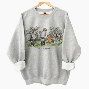 The Vintage Pooh Bear Sweatshirt, Gift For Men Women, Crew Neck, Menswear Top, Womenswear Top Underwear Streetwear 3AW