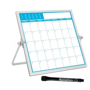 Calendar Whiteboard - 10x10 Inch Compact Monthly Dry Erase Schedule for Office  School, Small Spaces, Portable& Design for Desks