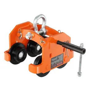 【SummerFinds】VEVOR Manual Trolley, TikTokShopBlackFriday, 4400 lbs/2 Ton Load Capacity, Push Beam Trolley with Dual Wheels, Adjustable for I-Beam Flange Width 2.8" to 6.7", Heavy Duty Alloy Steel Garage Hoist for Straight Curved I Beam