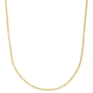 10K Gold 2.5mm Solid Round Box Chain