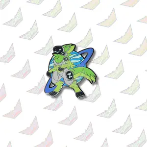 Protogen "Around The World" -- Glow In The Dark 2" Enamel Pin