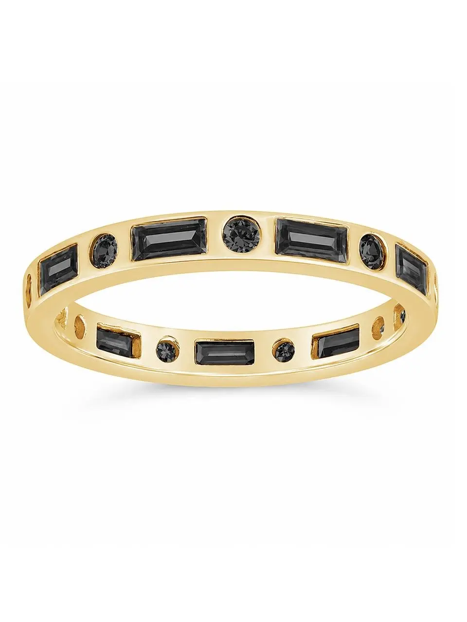 Sterling Silver Black CZ Ethel Ring