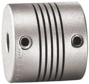 Lovejoy Flexible Screw Hub Coupling with Flexible Hub, 3/8" Max Bore Diameter, 1.12" OD, 1.12" OAL, Anodized Aluminum, Part No. 68514477395