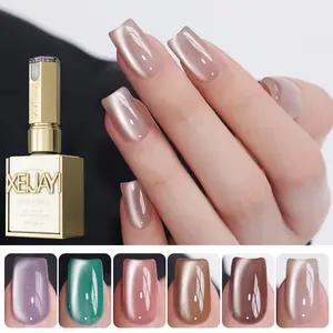 【LIVE】6PCS*15ML Super Bright Cat Eye Series Nail Art Spring Order 6 Color Gel Magnetic Gel Fashion Salon Cat Eye Art Design Shiny Glossy Brilliant Cat Eye Women'S Nail Choice for Nail Lovers