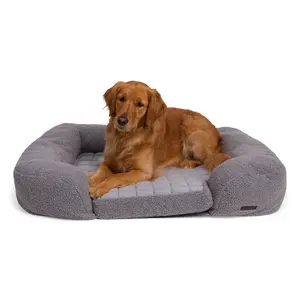 Reddy Sherpa Orthopedic Reversible Bolster Dog Bed
