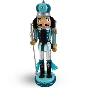 Decorative Nutcracker in Two Tone Blue Turquoise