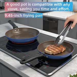 Non-stick pan, pancakes, flat-bottomed frying pan, household wok, fried steak, pancakes, pancakes, induction cooker, universal gas stove