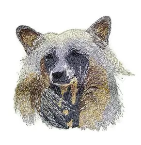 Amazing Dog Faces [Chinese Crest] Embroidery Iron On/Sew Patch (4" x 4.1")[Made in USA]