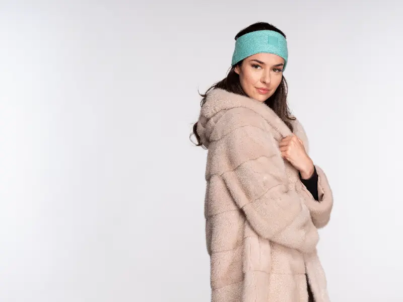 Solid Ribbed Knit Headwrap with Rubber Patch