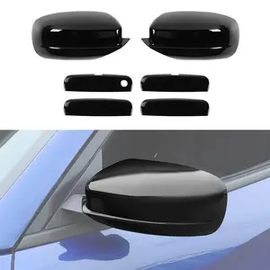 For 2010+ Dodge Charger Side RearView Mirror & Door Handle Cover Decor Shell Trim