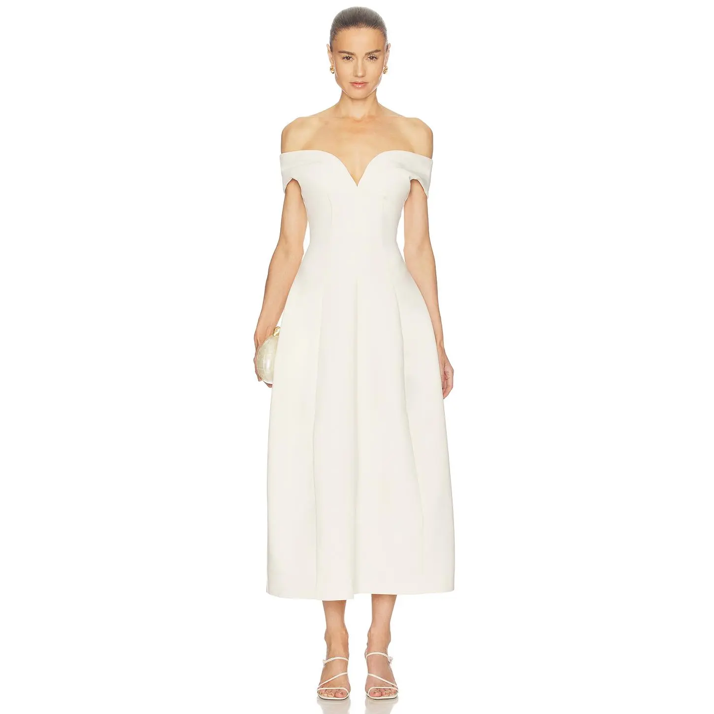 Camila Coelho Nila Midi Dress in Ivory