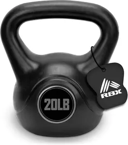 Cement Kettlebell with Shock-Proof Plastic Coating for Crossfit Training
