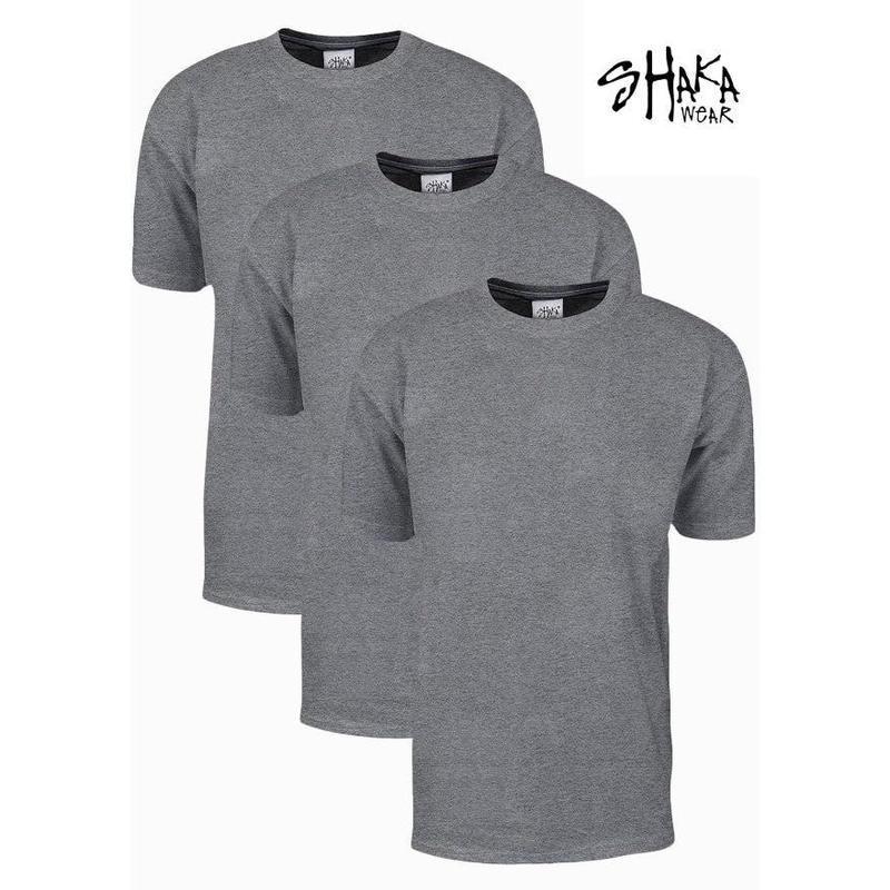 3  Tees Shaka Wear Crewneck 7.5 Oz Super Max Heavyweight T-Shirt Top T-shirt Casual Man Cotton Menswear Short Sleeves