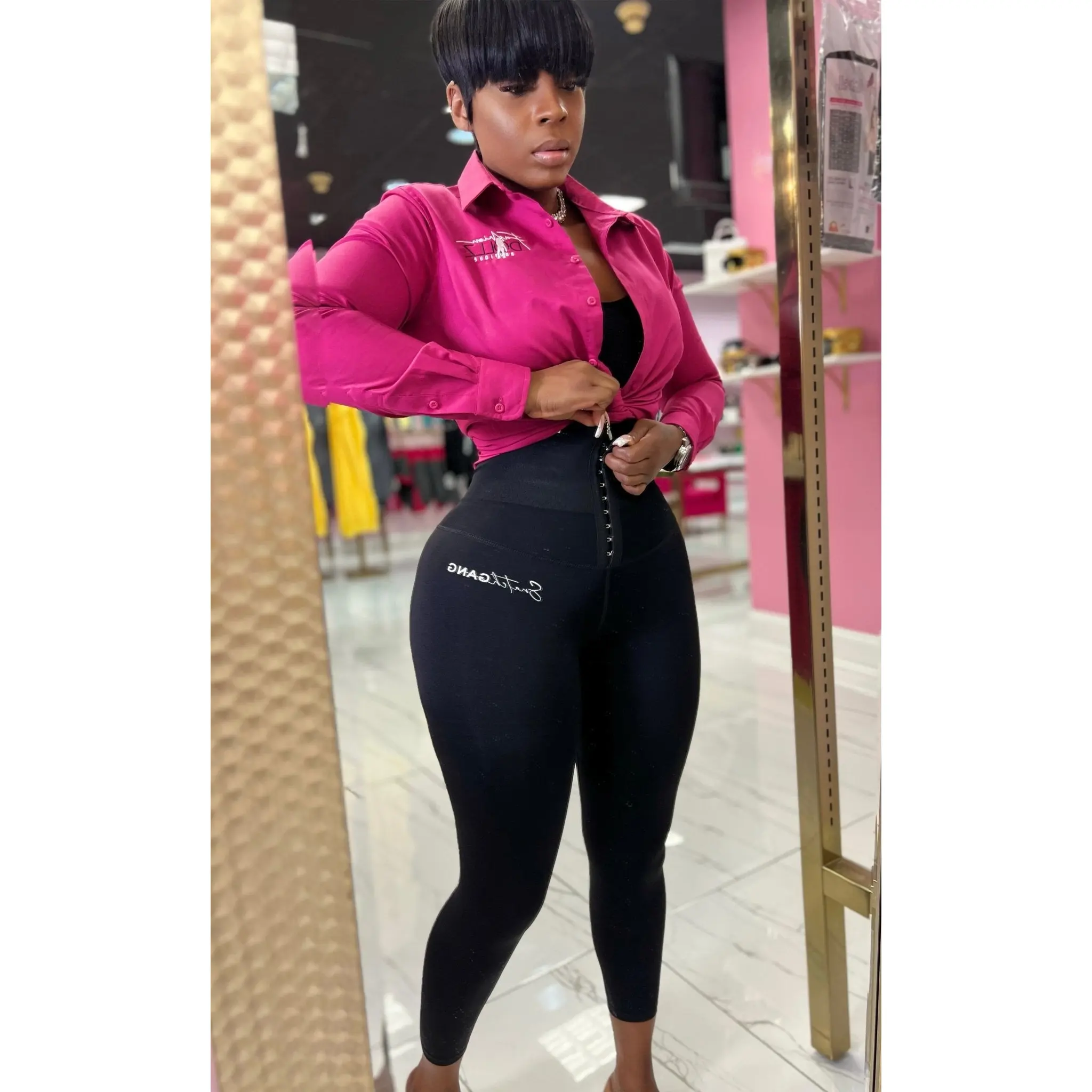 Snatch Gang High Waist Leggings - Compression Bottoms for Women, Comfortable Fit, Slim Fit Design