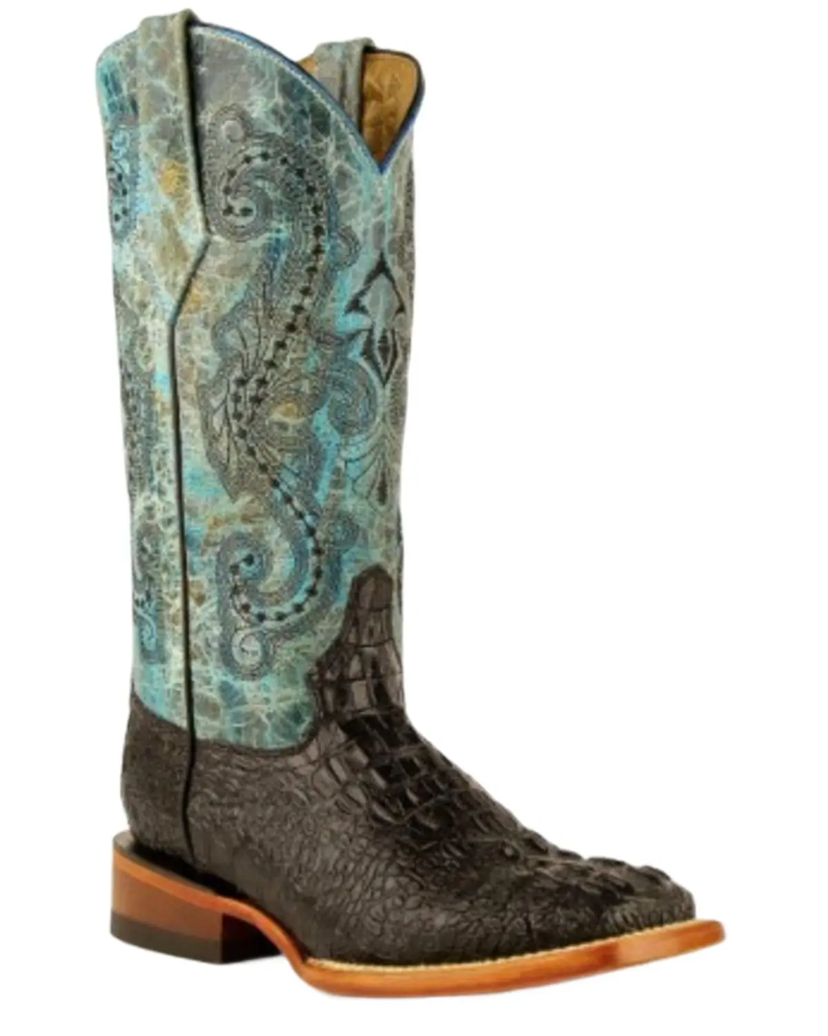 Ferrini Women's Women'S Caiman Print Western Boot Square Toe - 9039350
