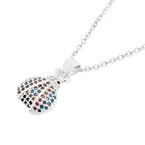 My Daily Styles Women's Stainless Steel Ladybug Pendant Necklace