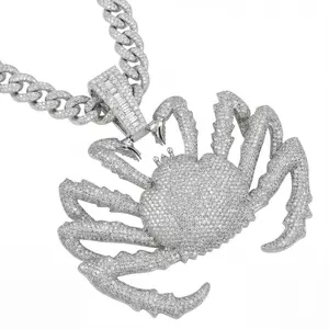 ICED OUT CRAB PENDANT AND CUBAN LINK CHAIN SET | TRIPOD JEWELRY