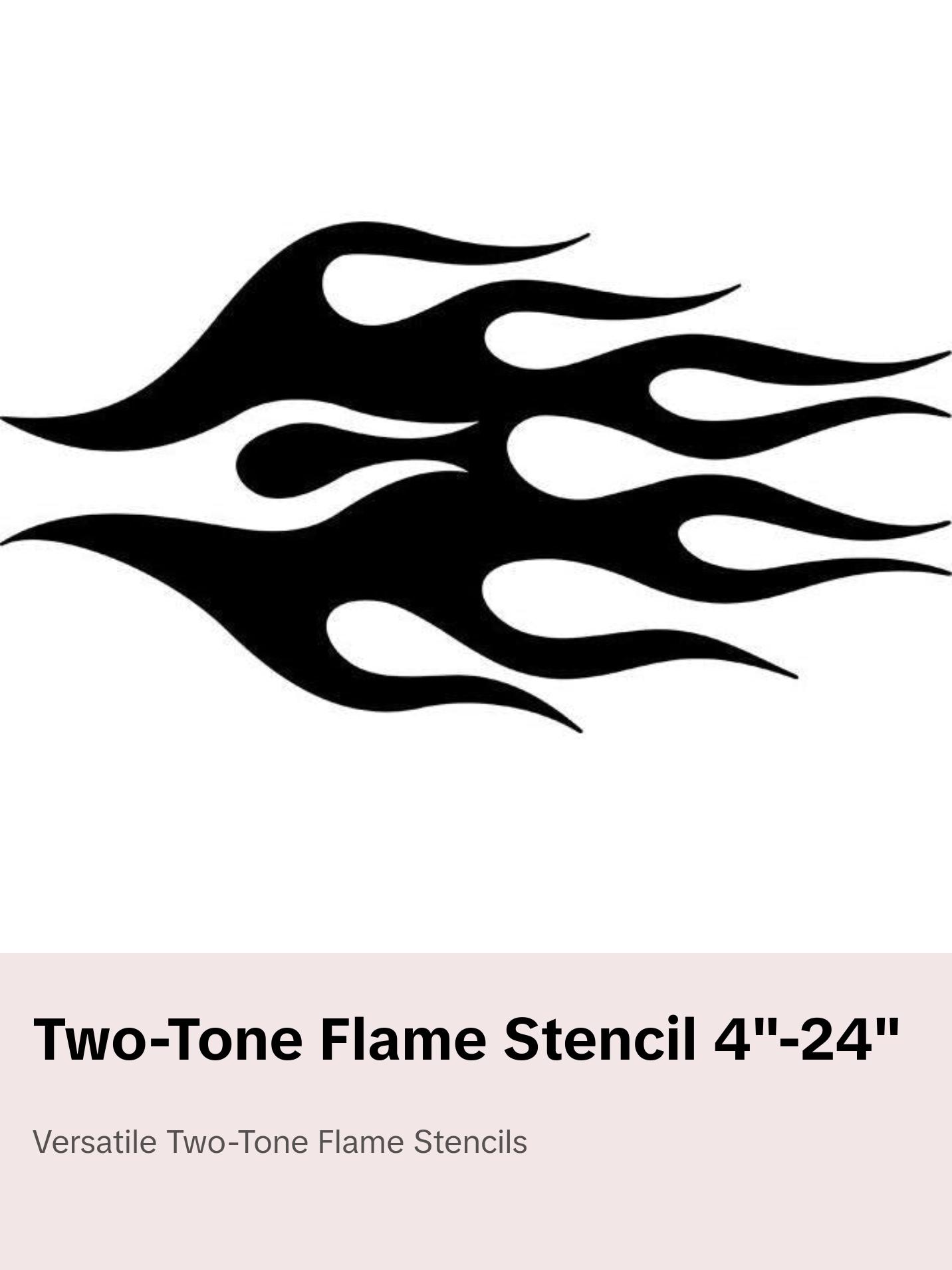 Two-Tone Flame Stencil