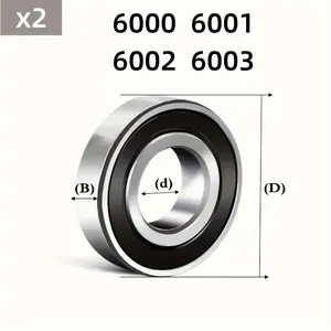 High-Quality Bearing Steel Set, Models 6000 6001 6002 6003 6004, All Available, Durable DU Suffix Code, Precision Machine Bearings