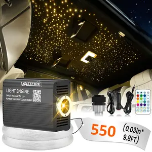 550pcs*0.03in*9.8ft Lighting Lamp Home Car Headliner Star Light kit Roof Twinkle & Music Sync Ceiling Light Fiber Optic summervibes