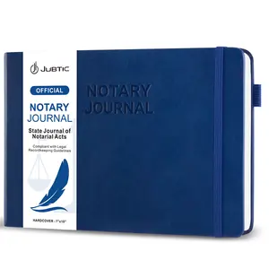JUBTIC Notary Journal Log Book - Notary Public Journal of Notarial Acts (Dark Green / Navy Blue)