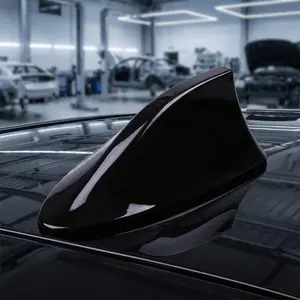 Upgrade Car Antenna to Shark Fin for Enhanced FM/AM Radio Signal Reception, Universal Exterior Roof Sticker Decoration, Easy Installation Improves Vehicle Aesthetic
