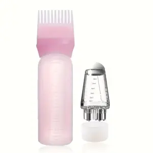 2pcs Scalp Care Tools, 6oz Hair Dye Application Bottle, Professional Hair Coloring Comb Bottle, 6ML/0.2oz Scalp Oil Roller Ball