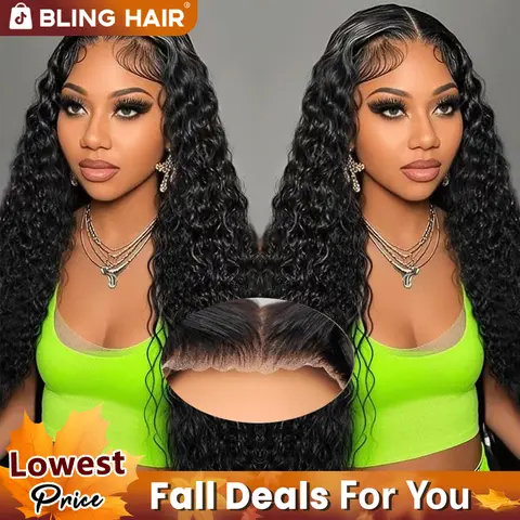 Bling Hair 6x4 Glueless Lace Front Wig 100% Human Hair 180% Density 13x6 Lace Frontal Wig Loose Deep Wave Pre Cut Pre Plucked Hair Line HD Lace Closure Wig For Women Natural Look Easy to Apply #TikTokShopBackToSchool