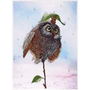 Owl with mouse Counted cross stitch kit 1242A