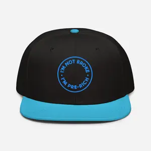 Vanguard Hat | Pressure Syndicate  | Snapback — Black & Aqua | Confidence Quote Hat | Legacy Gear | First Edition Drop