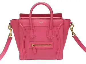 Pre-owned Celine Leather Tote Bags Luggage Nano Shopper