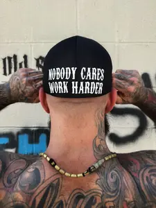 NOBODY CARES BACK STYLE FLEXFIT HAT