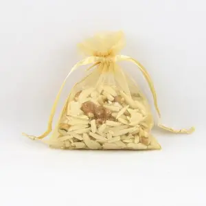 4 In. X 5 In. Gold Sheer Organza Pouch | 12 Count