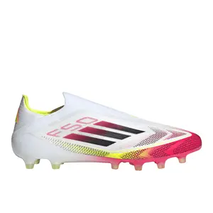 adidas Mens F50 Elite Laceless Artificial Grass Soccer Cleats  - White