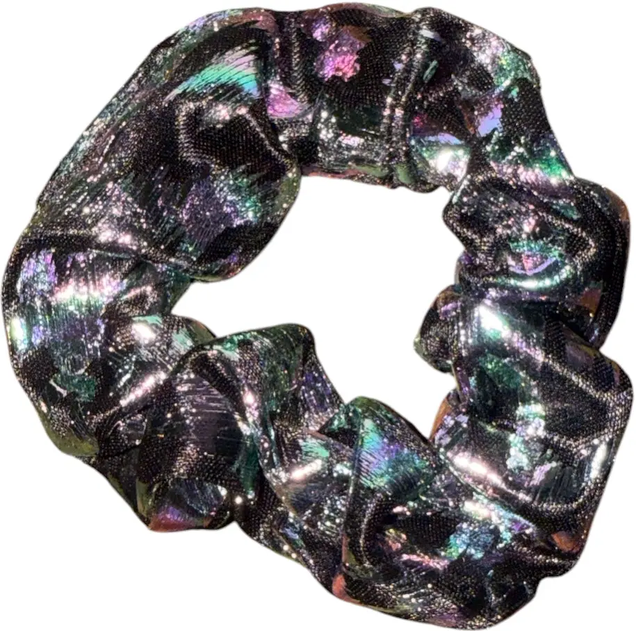 Handmade Mini Scrunchie from Reclaimed Fabric, Assorted Colored Elastic Hairband, Regular Size Available, Assorted Colored Hairbands & Scrunchies, Stretchable, Two Sizes