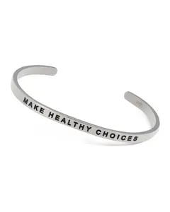 Make Healthy Choices Inspirational Cuff Bracelet