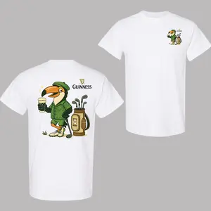 Guinness Golf T-Shirt Toucan Beer Graphic Tee for Men and Women, St. Patrick’s Day Irish Beer Shirt, Funny Pub Vibes Unisex Tee, Casual Streetwear Outfit, Gift for Beer Lovers