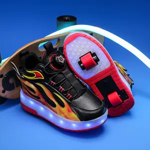 2026 Children's Four-Wheel Skates, Smooth Roller Skates, Cartoon Roller Skates for Boys and Girls, Eight-Wheel Sports Skates