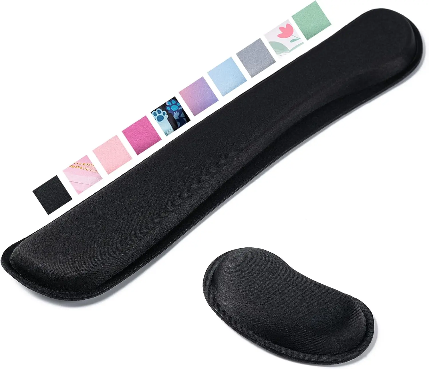 Hoewina Keyboard Wrist Rest,Ergonomic Wrist Rest,Superfine Fabric and Gel Memory Foam Wrist Pad for Computer Keyboard for Easy Typing & Pain Relief, Suitable for Office, Family, Outdoor, Black