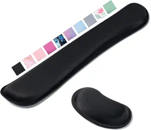 Hoewina Keyboard Wrist Rest,Ergonomic Wrist Rest,Superfine Fabric and Gel Memory Foam Wrist Pad for Computer Keyboard for Easy Typing & Pain Relief, Suitable for Office, Family, Outdoor, Black