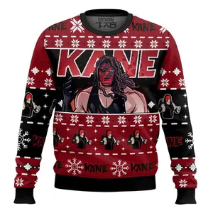 Kane WWE Ugly Sweater Retro Trendy Ugly Sweater, Sweater Lover Gift For Dad Gift For Mom Outfit For Family Holiday