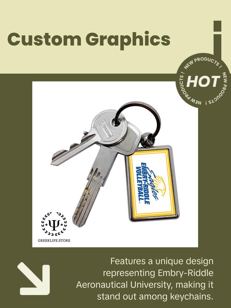 Embry-Riddle Aeronautical University Eagles Sport Keychain Rectangular