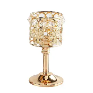 Crystal Candle Holder, 3 Sizes Available, Wedding Table Centerpiece, Tea Light Candle Holder, Dinner Table Decor, Fireplace Candle Holder, Home Living Room Decor