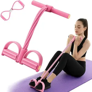 2026 Multifunction Pedal Resistance Band, 6-Tube Elastic Yoga Pedal Puller Resistance Band, Full-Body Workout at Home Gym, Exercise Sit-up, Yoga, Abdominal Training